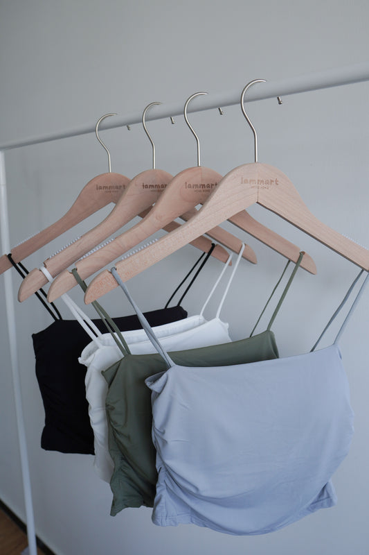 <預訂> 超彈性內搭打底吊帶背心(連胸墊)|四色入