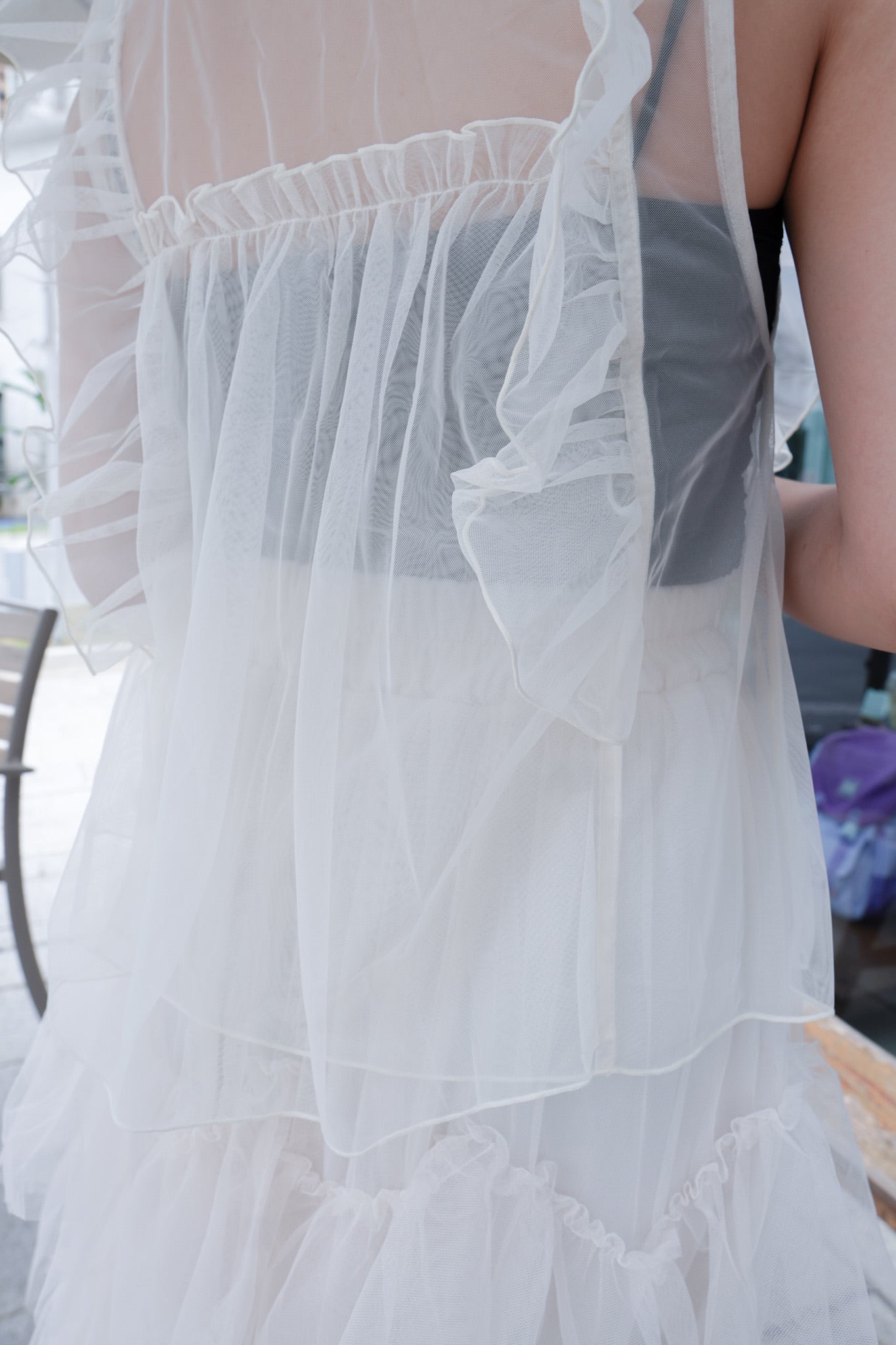 <預訂> 特別款!薄紗荷葉邊疊層蛋糕長裙 | 兩色入