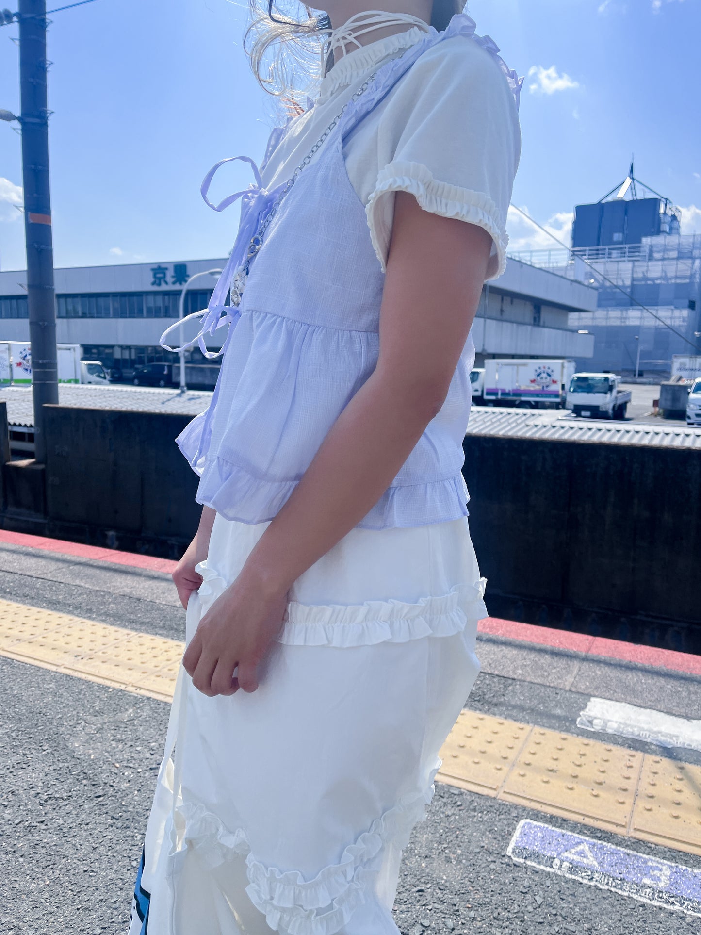 <預訂> 自家製 獨家款ruffle邊短袖百搭Tee