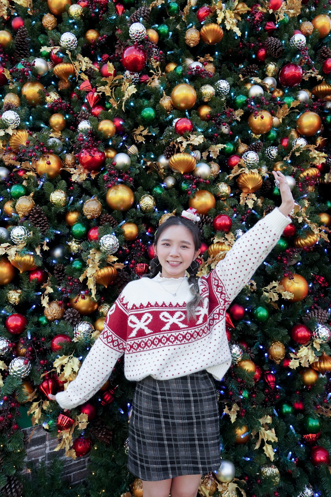 <現貨> 聖誕專屬🎄大蝴碟結長袖針織上衣