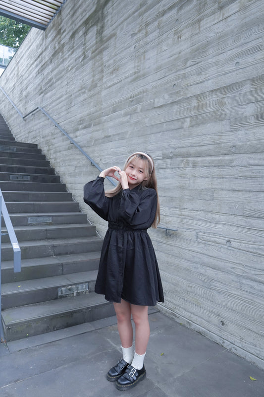 <預訂> 單穿也OK!裇衫蝙蝠袖連身短裙Ops|兩色入