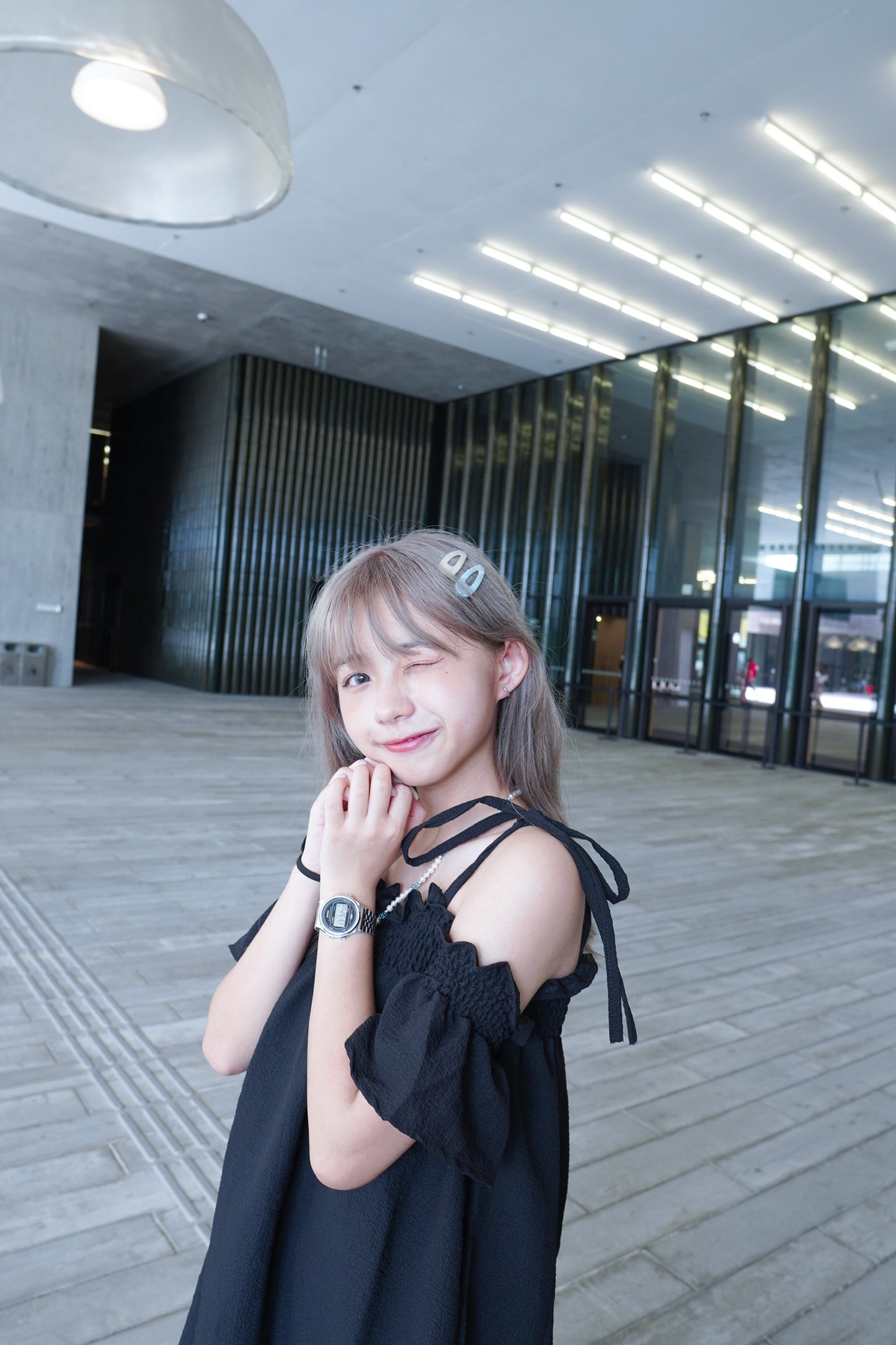 <現貨>皺褶小露肩夏日綁帶連身短裙(含打底)|三色入