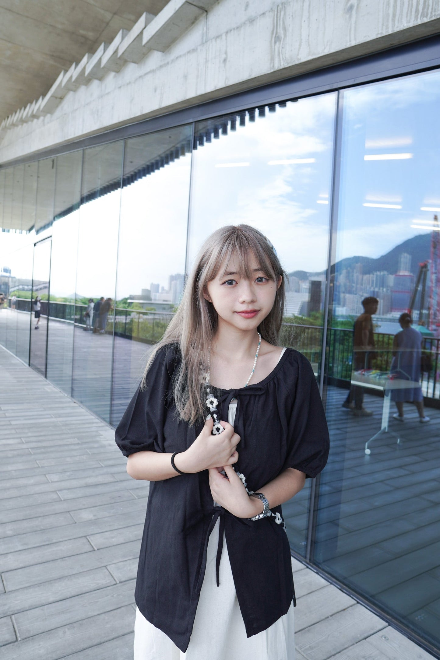 <預訂> 超顯腳長!棉麻吊帶抽繩泡泡連身傘型長裙|兩色入