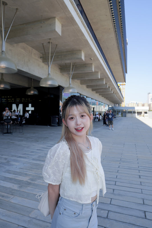 <預訂> 蝴蝶結圓領短袖小外套|兩色入