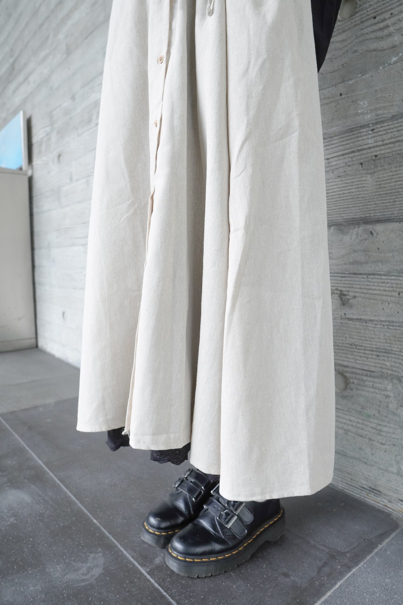 <現貨> 自家造貨!棉麻側綁帶背心鈕扣連身長Ops|三色入