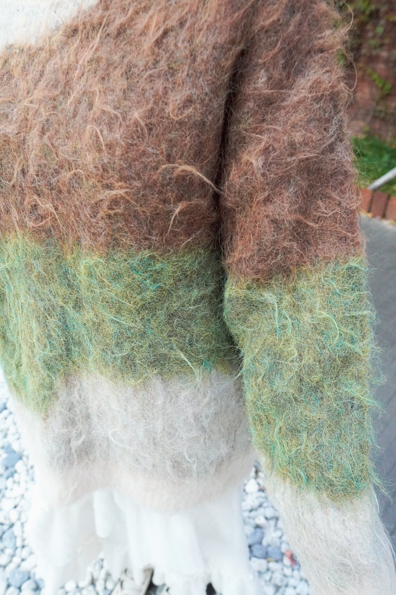 <現貨> JP MM 混紡毛茸茸提花針織上衣|三色入