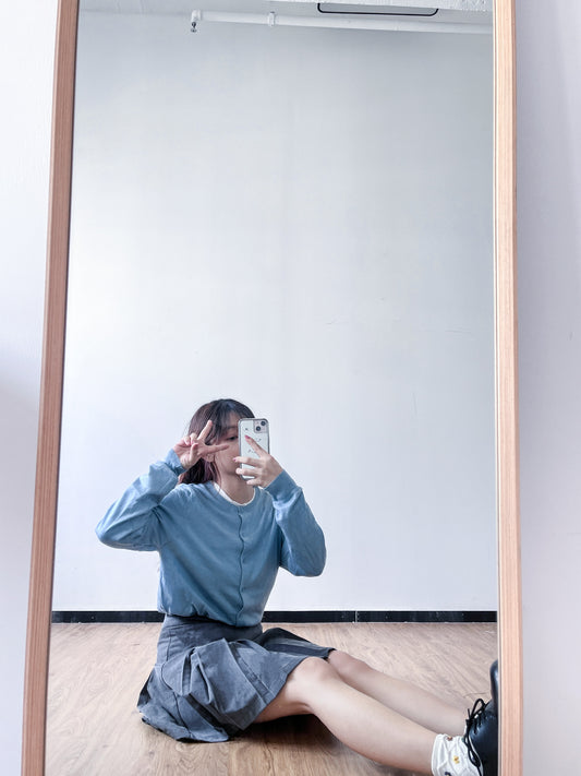 <預訂> 校園風A字半身百褶短裙