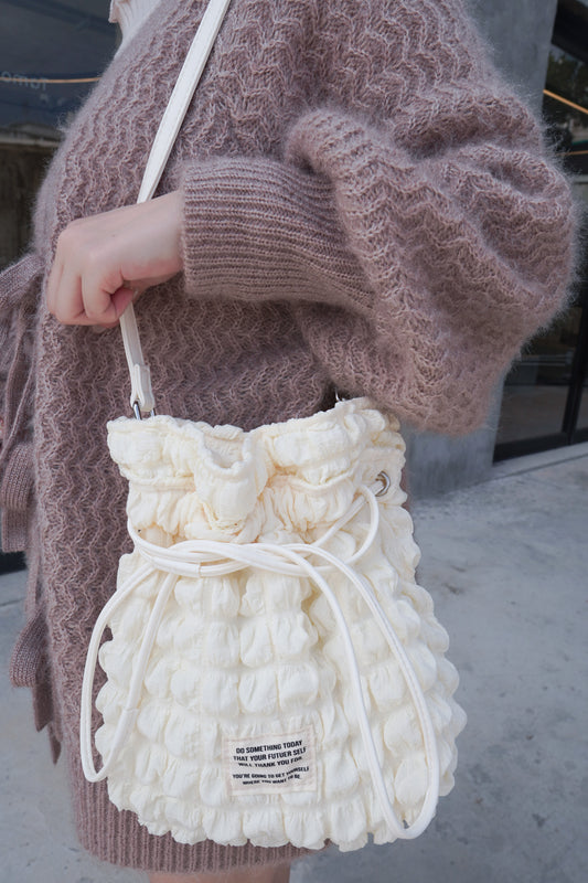 <預訂> 超大容量!2-way Poko Poko泡泡束繩包|兩色入