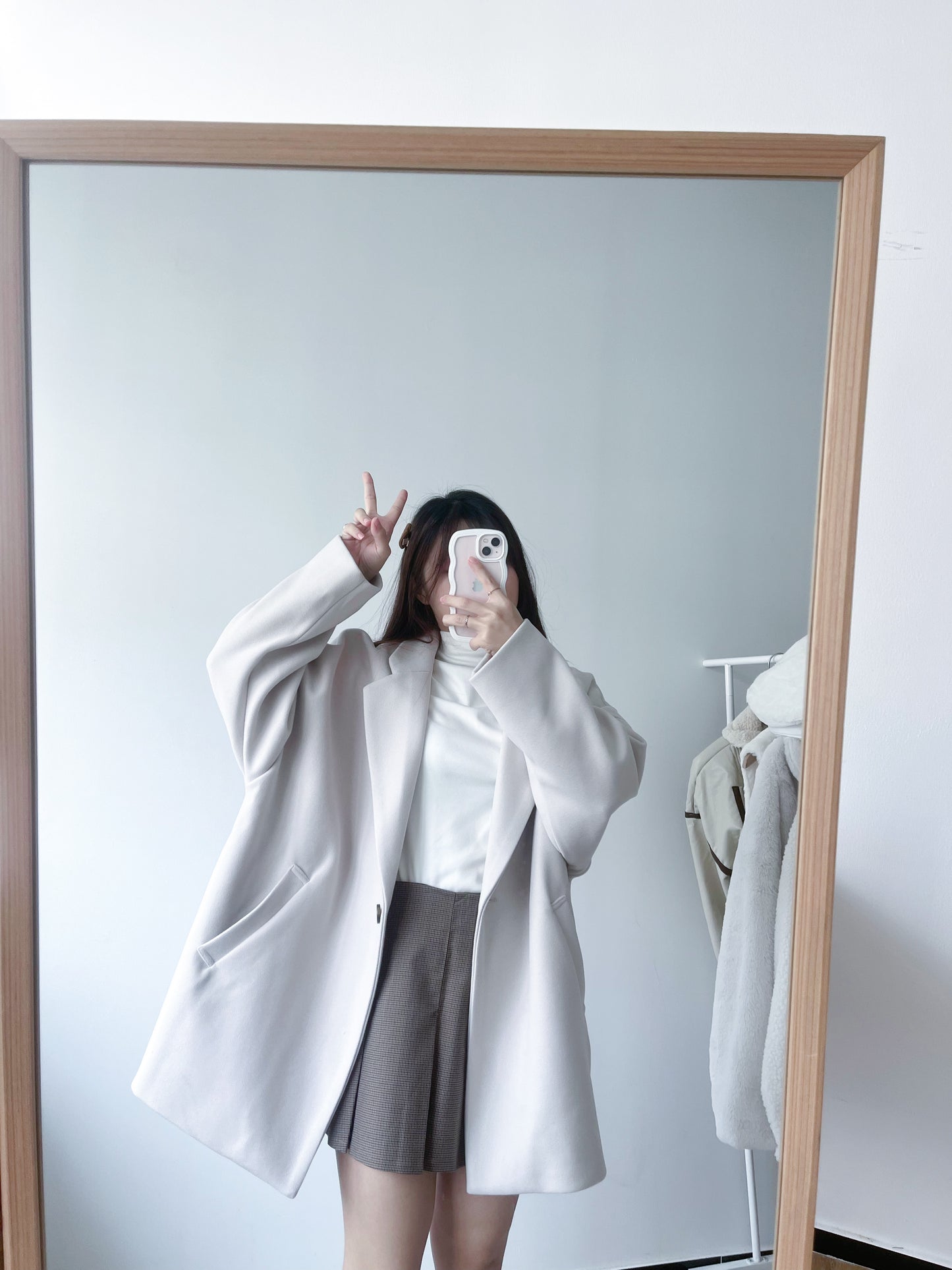 <預訂> 超人氣!寬鬆大領中長款大衣外套|六色入