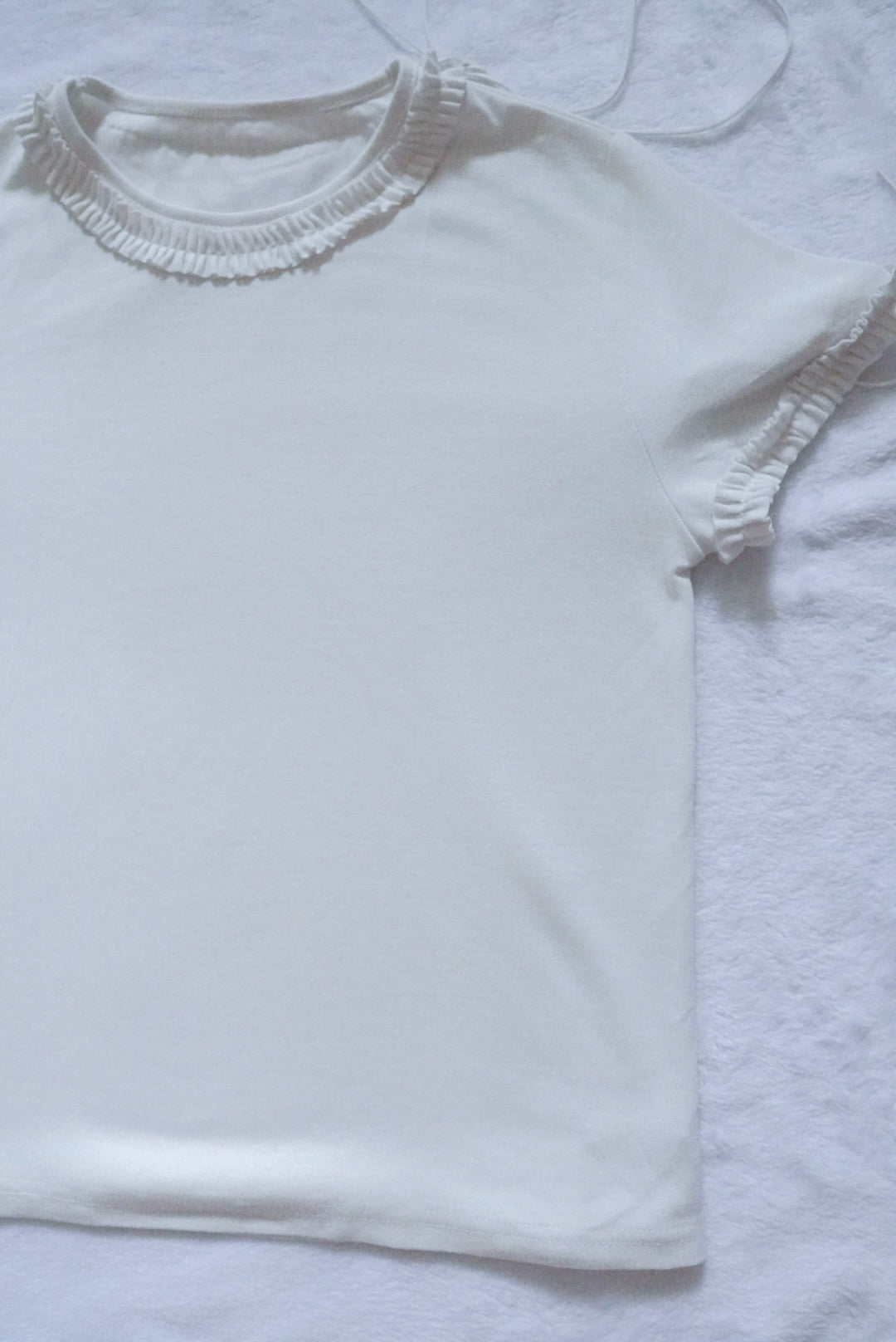 <預訂> 自家製 獨家款ruffle邊短袖百搭Tee