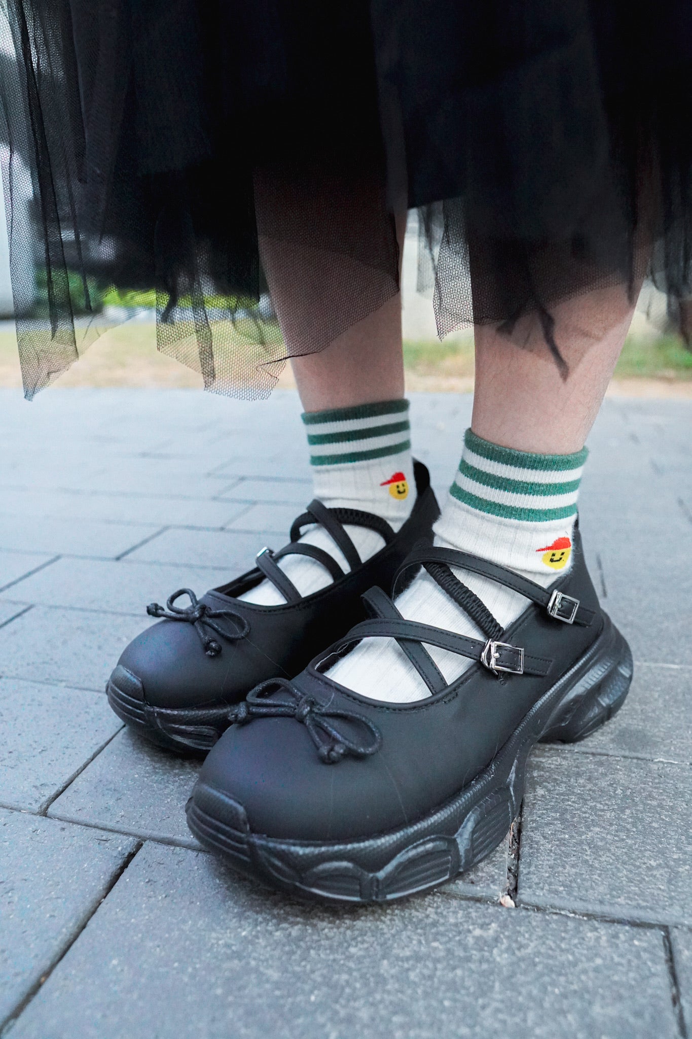 <預訂> JP 交叉帶蝴蝶結Mary Jane馬丁鞋|兩色色入