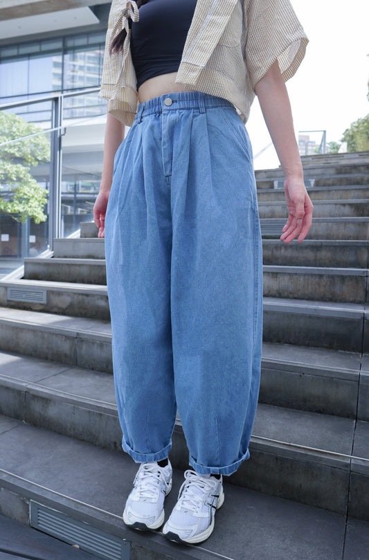 <現貨> 自家製 已售出150+條!寬鬆闊腳彈性牛仔長褲