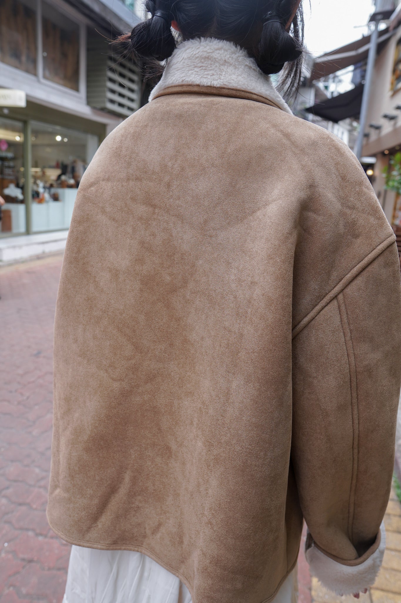 <現貨> 自家製 粗毛呢牛角扣保暖外套