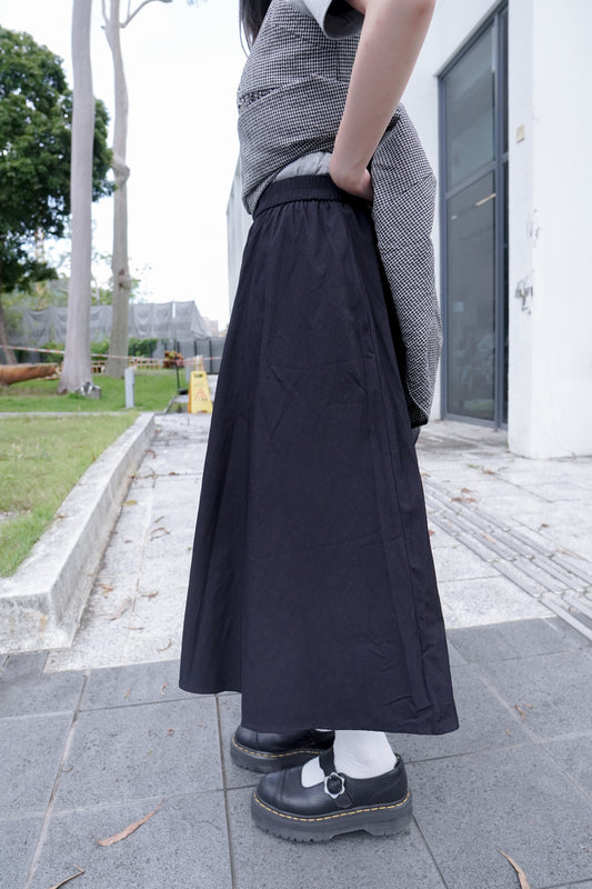 <預訂> 自家製 不會皺! 夏日口袋A字半身長裙|兩色入