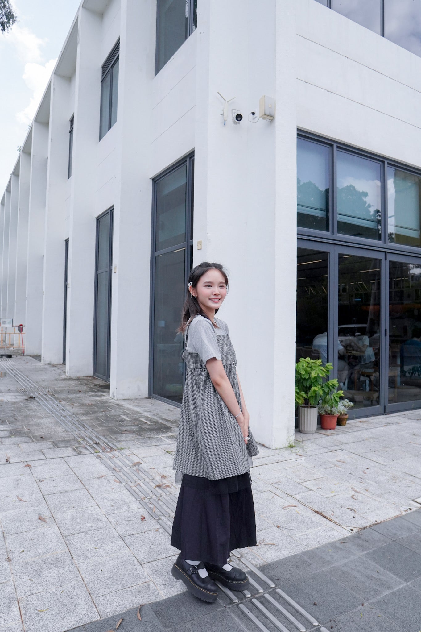 <現貨> 自家製 不會皺! 夏日口袋A字半身長裙|兩色入