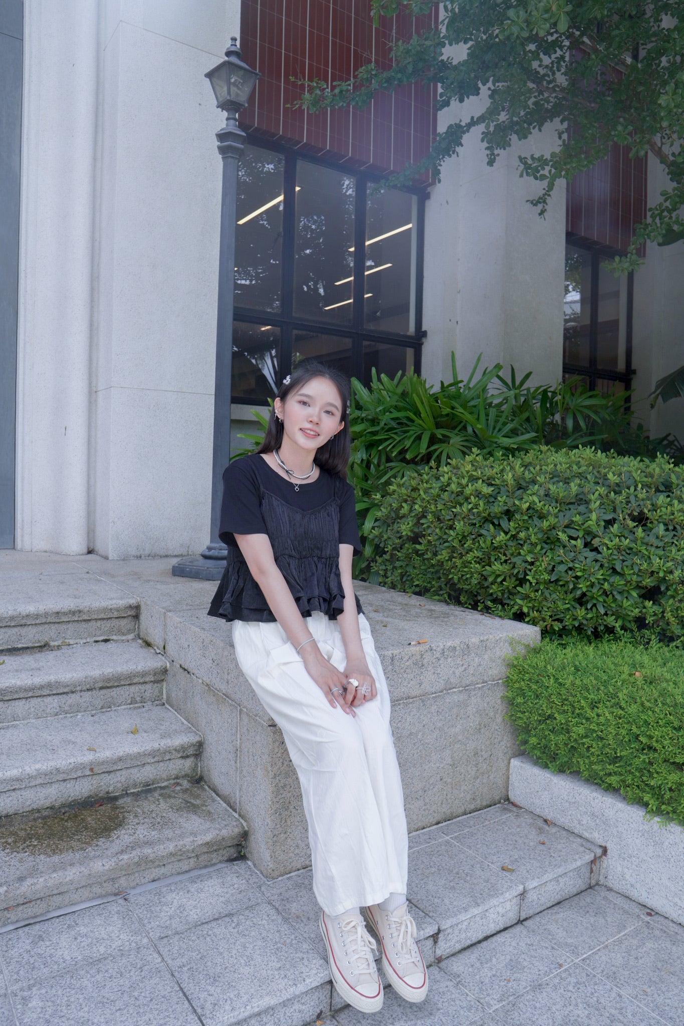 <現貨> 今期最推! BB棉闊腳直筒休閑長褲|兩色入