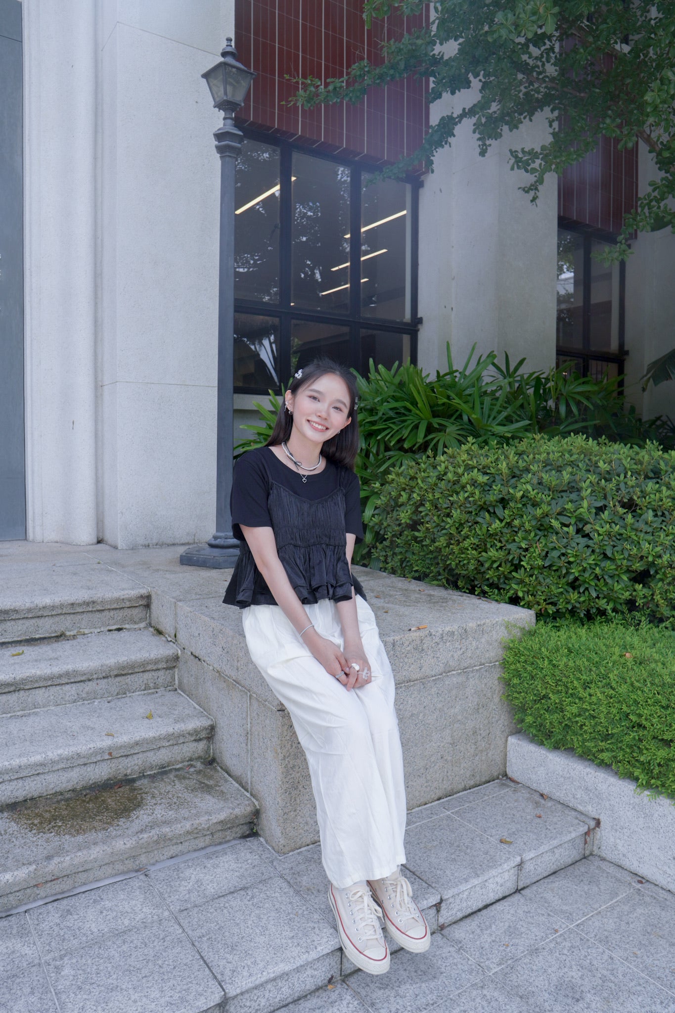 <現貨> 今期最推! BB棉闊腳直筒休閑長褲|兩色入