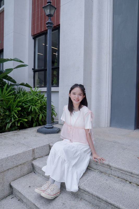自家製 極高質量!ruffle邊純棉半身長裙