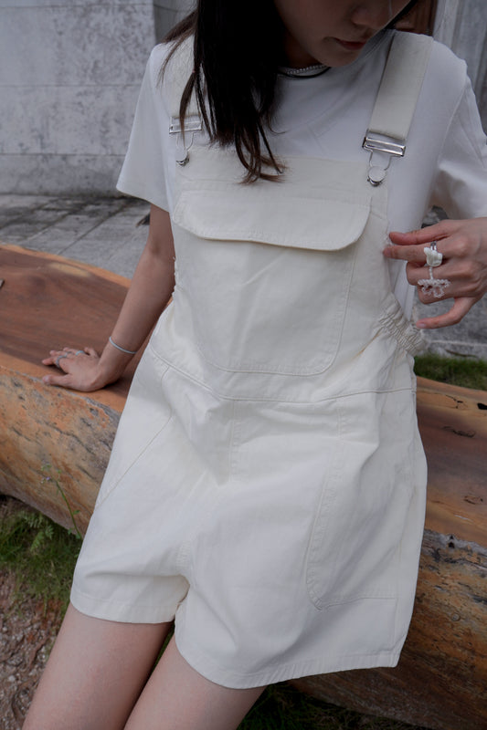 <現貨> 自家製 日常必備!背帶口袋工人短褲