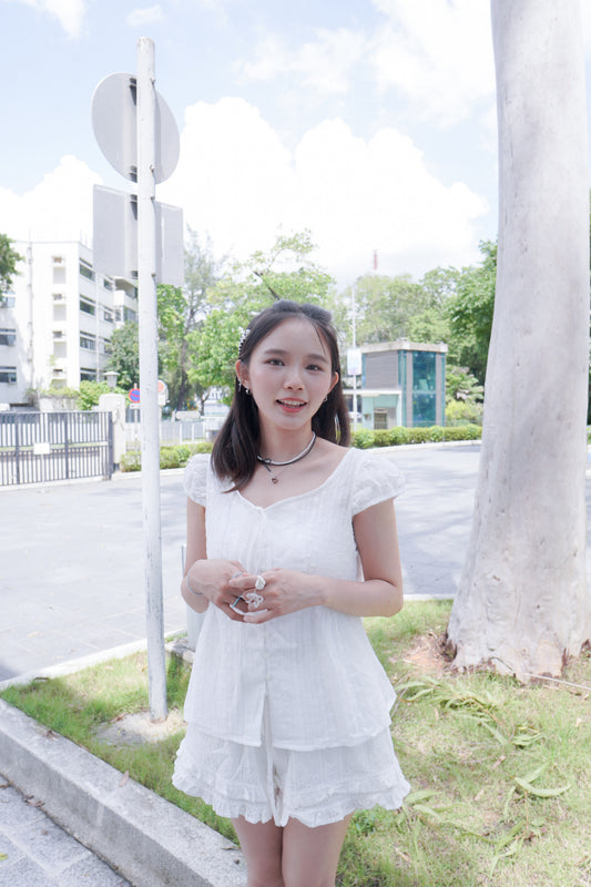 <現貨> 芭蕾風大彈性花邊休閑短褲