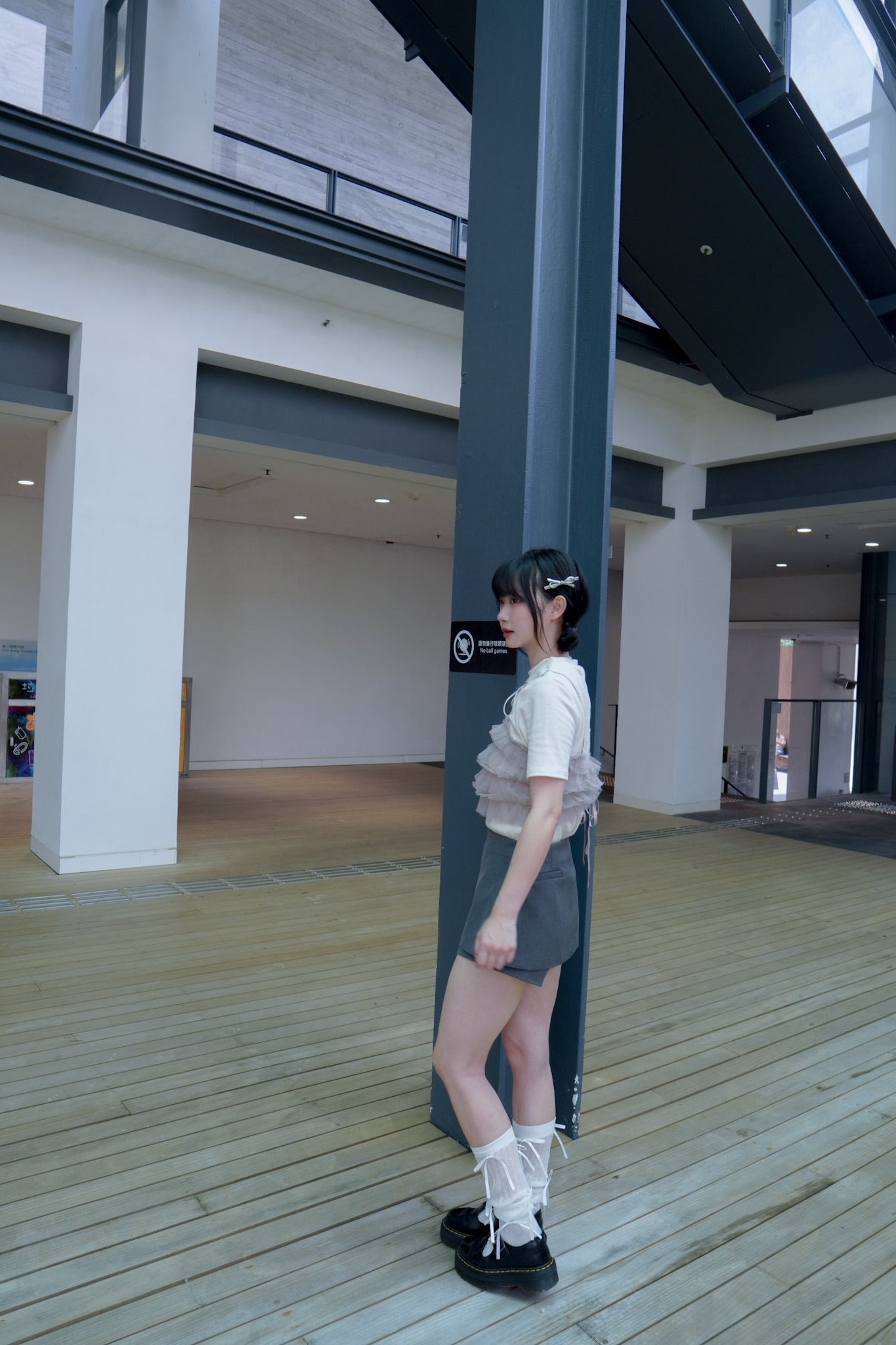 <預訂> 自家製 超顯腳長! 不規則短裙褲