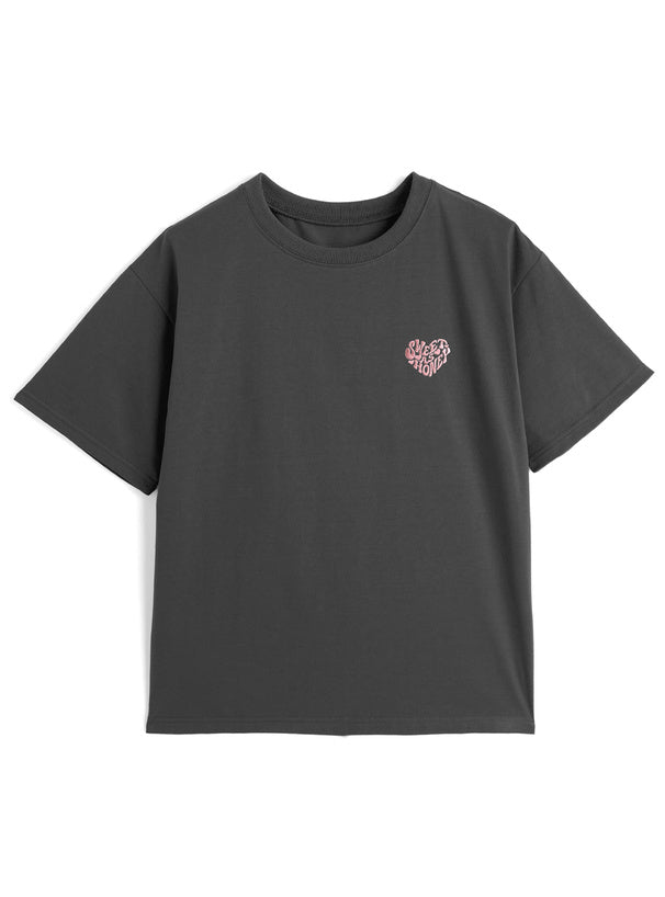 <預訂> JP 心型logo印花兔子刺繡Tee | 兩色入