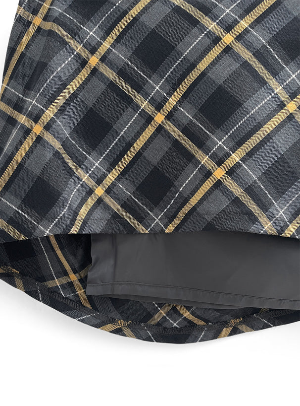 <預訂> JP 格紋緊身A字長裙