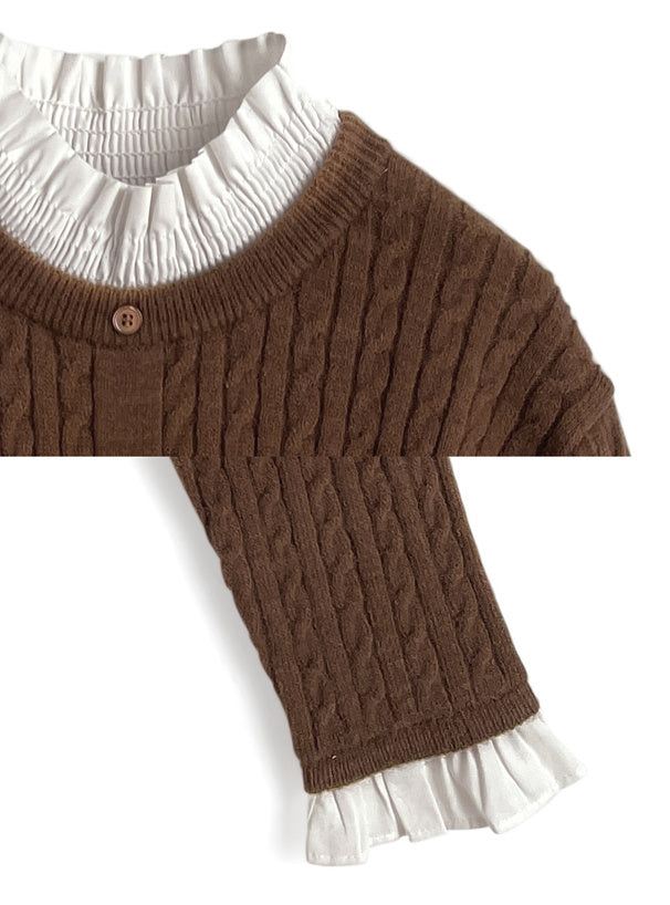 <預訂> JP ILLIT WONHEE同款🐰荷葉邊多層針織上衣|六色入