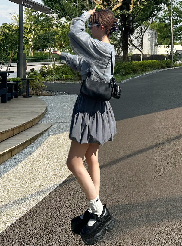 <預訂> JP Ballon蝴蝶結綁帶半身短裙|三色入