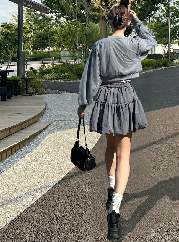 <預訂> JP Ballon蝴蝶結綁帶半身短裙|三色入