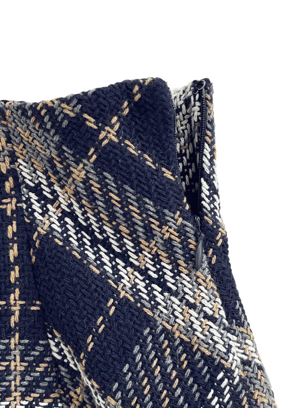 <預訂> JP 花呢格紋半身A字短裙(含打底)