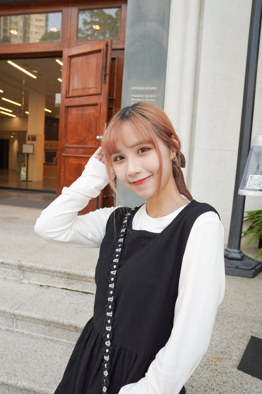 <現貨> comeback♡ 自家製 質量絕對有保證!彈性長袖淨色打底上衣|兩色入