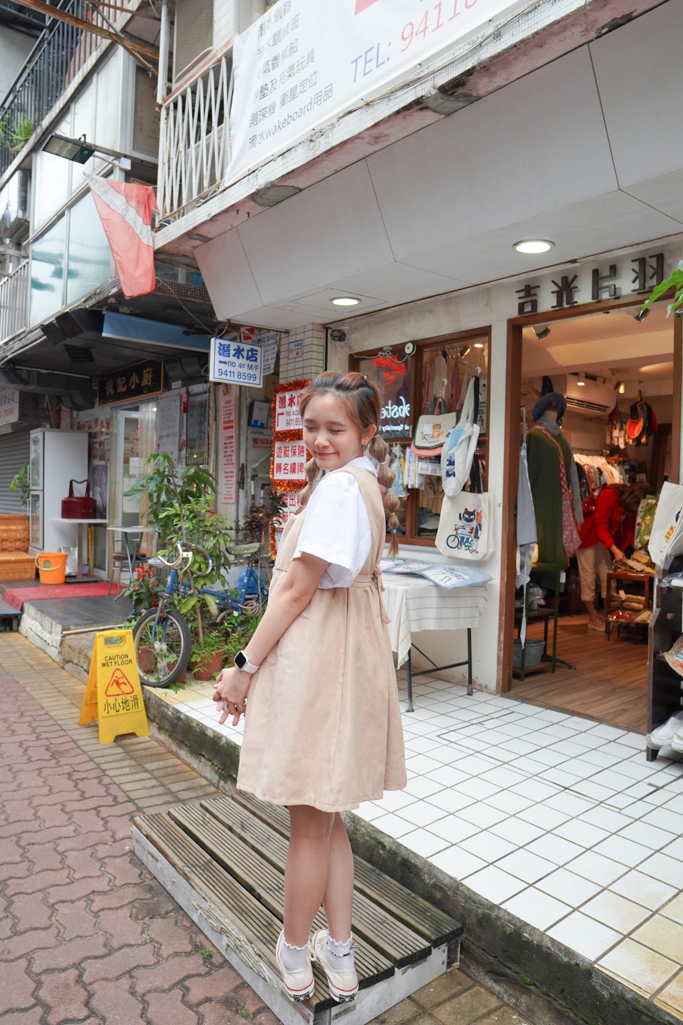<現貨> 校園風背心綁帶連身短裙|三色入