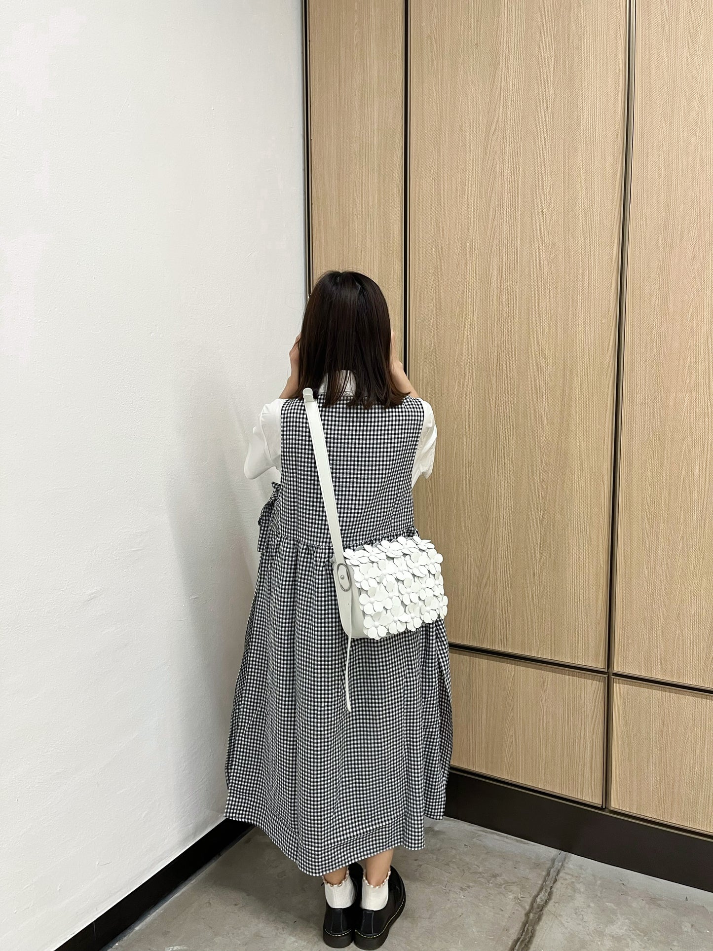 MM 查詢度極高!格仔外搭開叉綁帶連身長裙