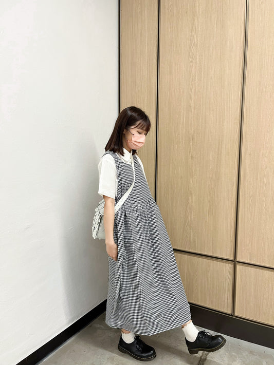 MM 查詢度極高!純白棉質Polo簡約連身長裙