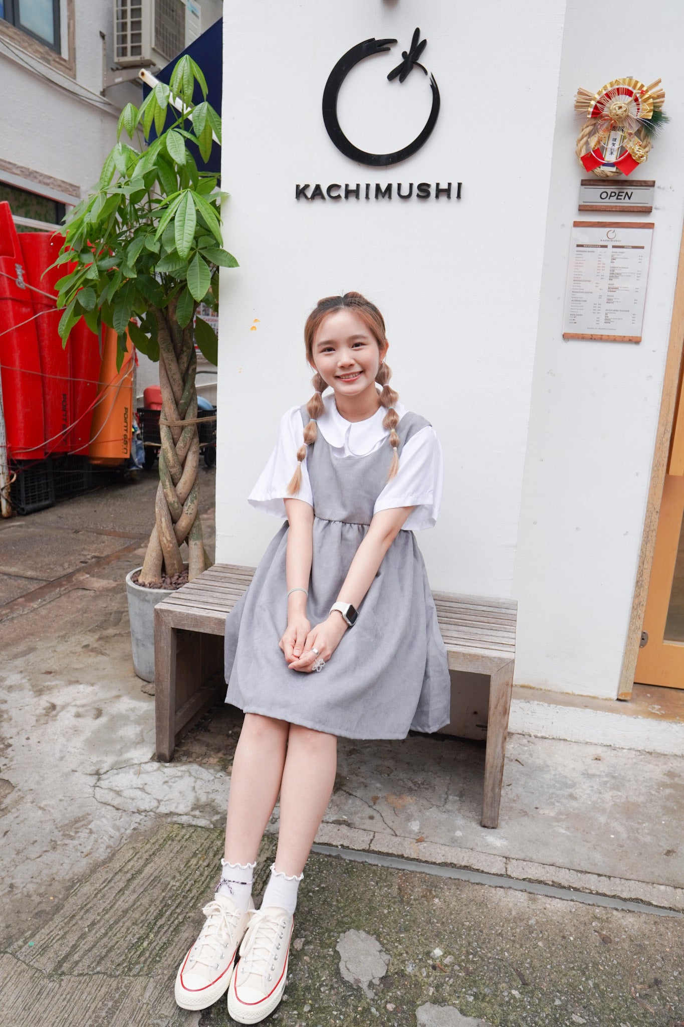 <現貨> 校園風背心綁帶連身短裙|三色入