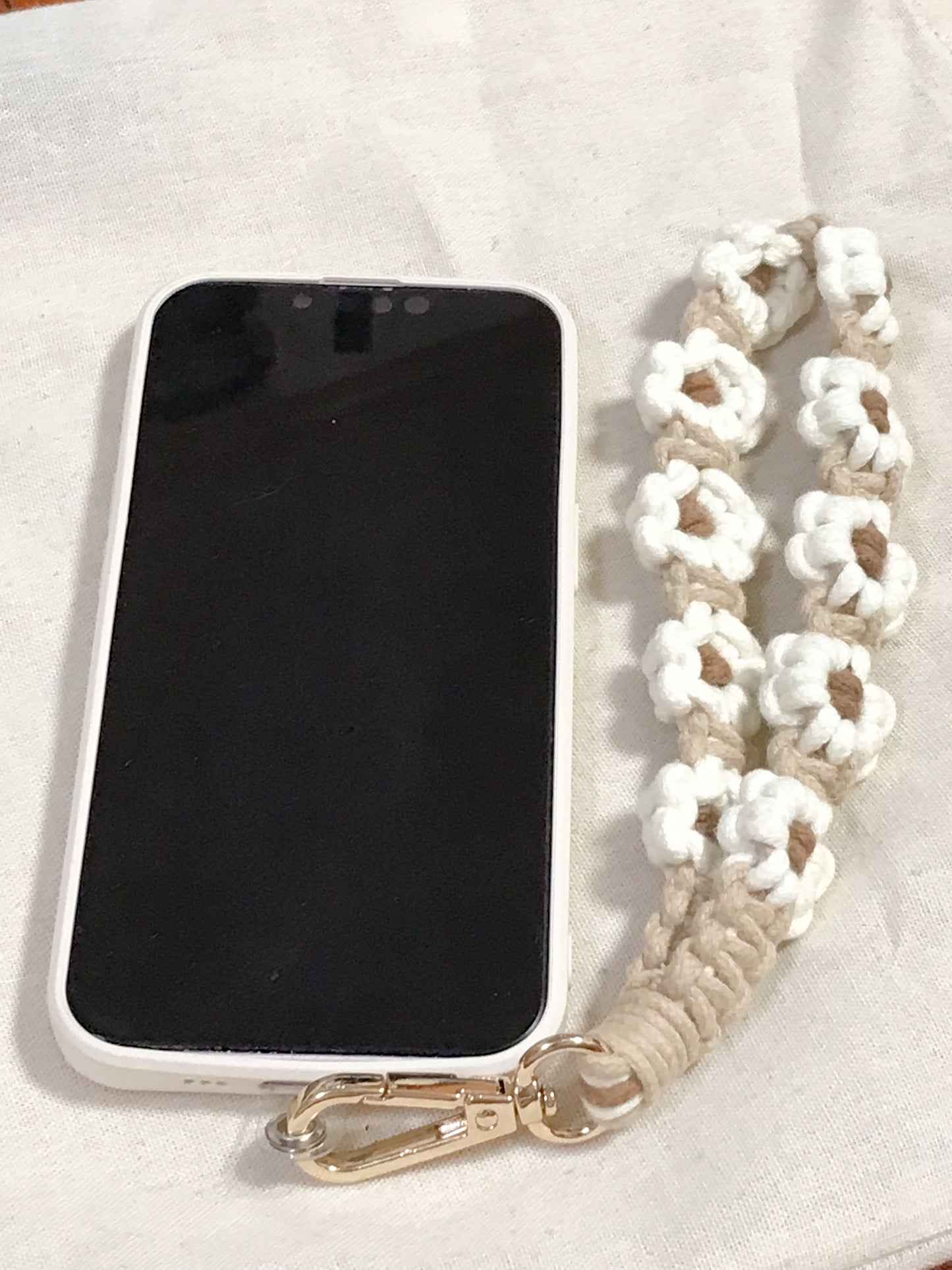 <預訂!人手製作>詢問度極高!手工花花編織🌸電話背帶繩/短繩