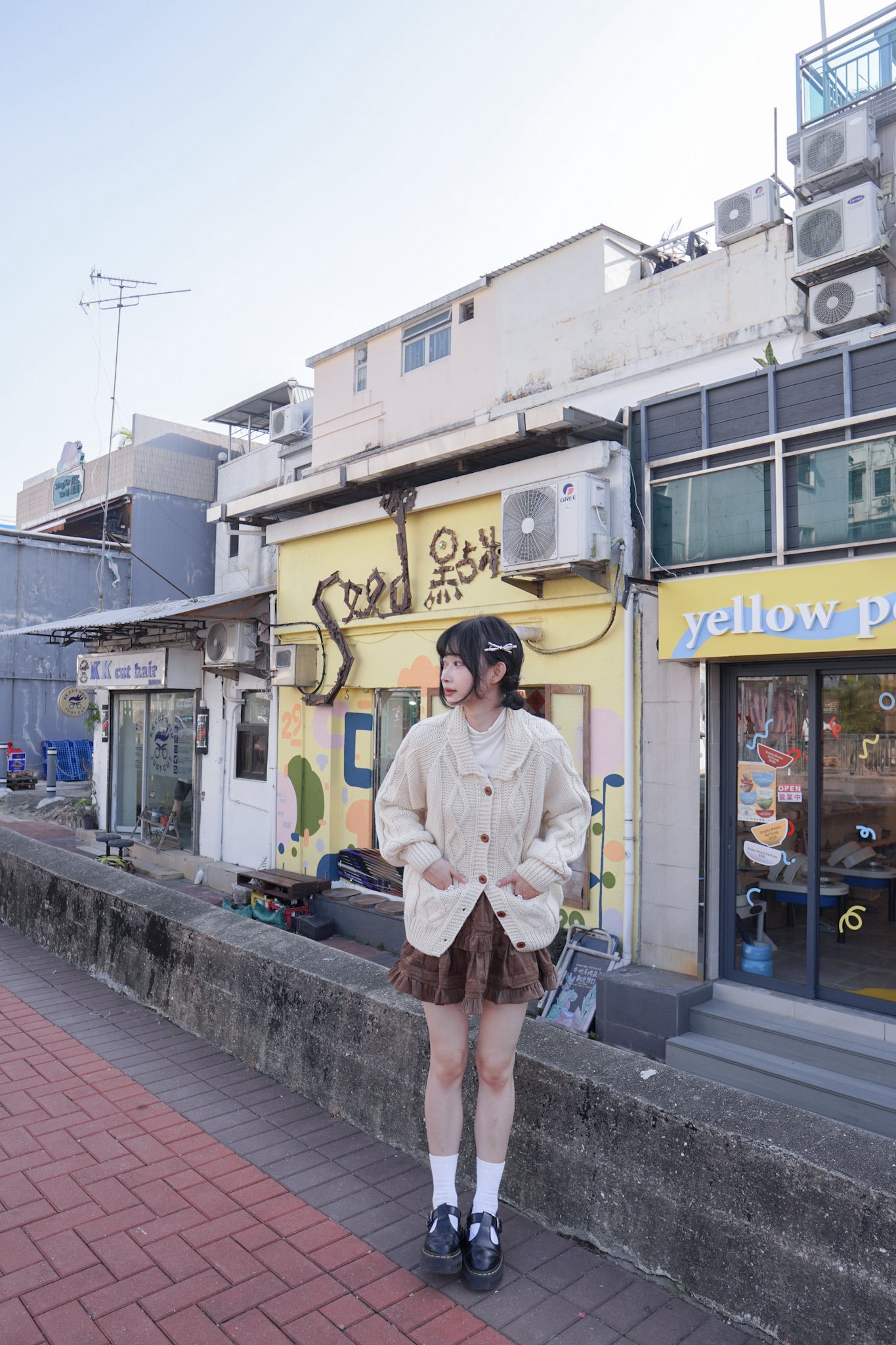 <現貨> 學園風UP♡ 粗針織麻花外套