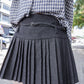 <現貨> 自家製 學院風高腰毛呢半身短裙+腰帶兩件套｜兩色入
