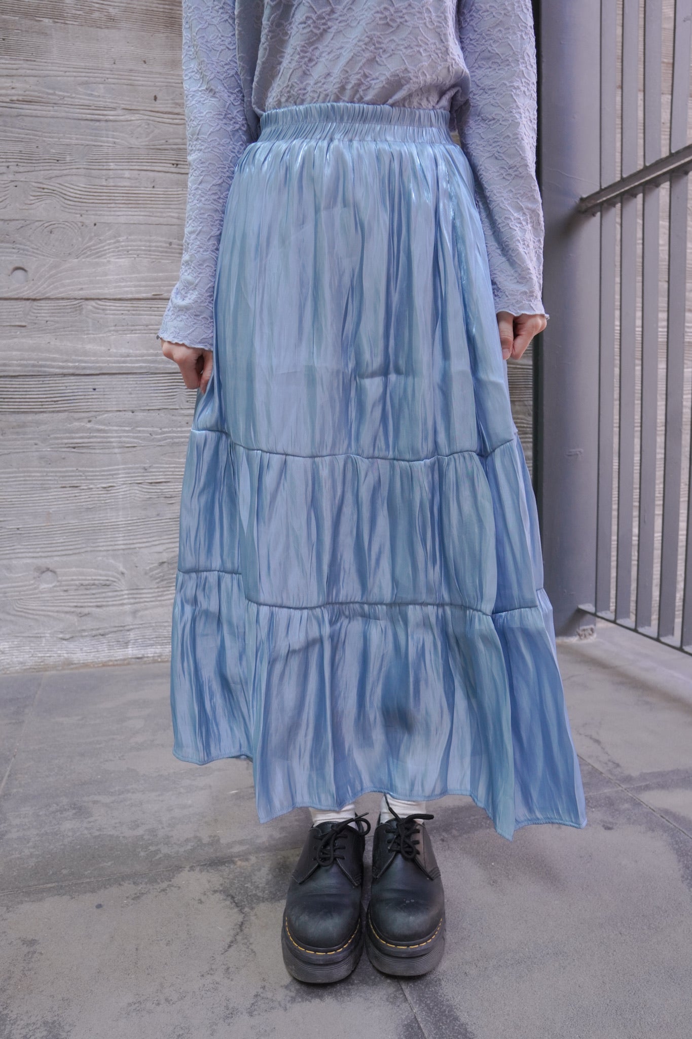 <現貨> 棉花糖BlingBling拼接半身長裙