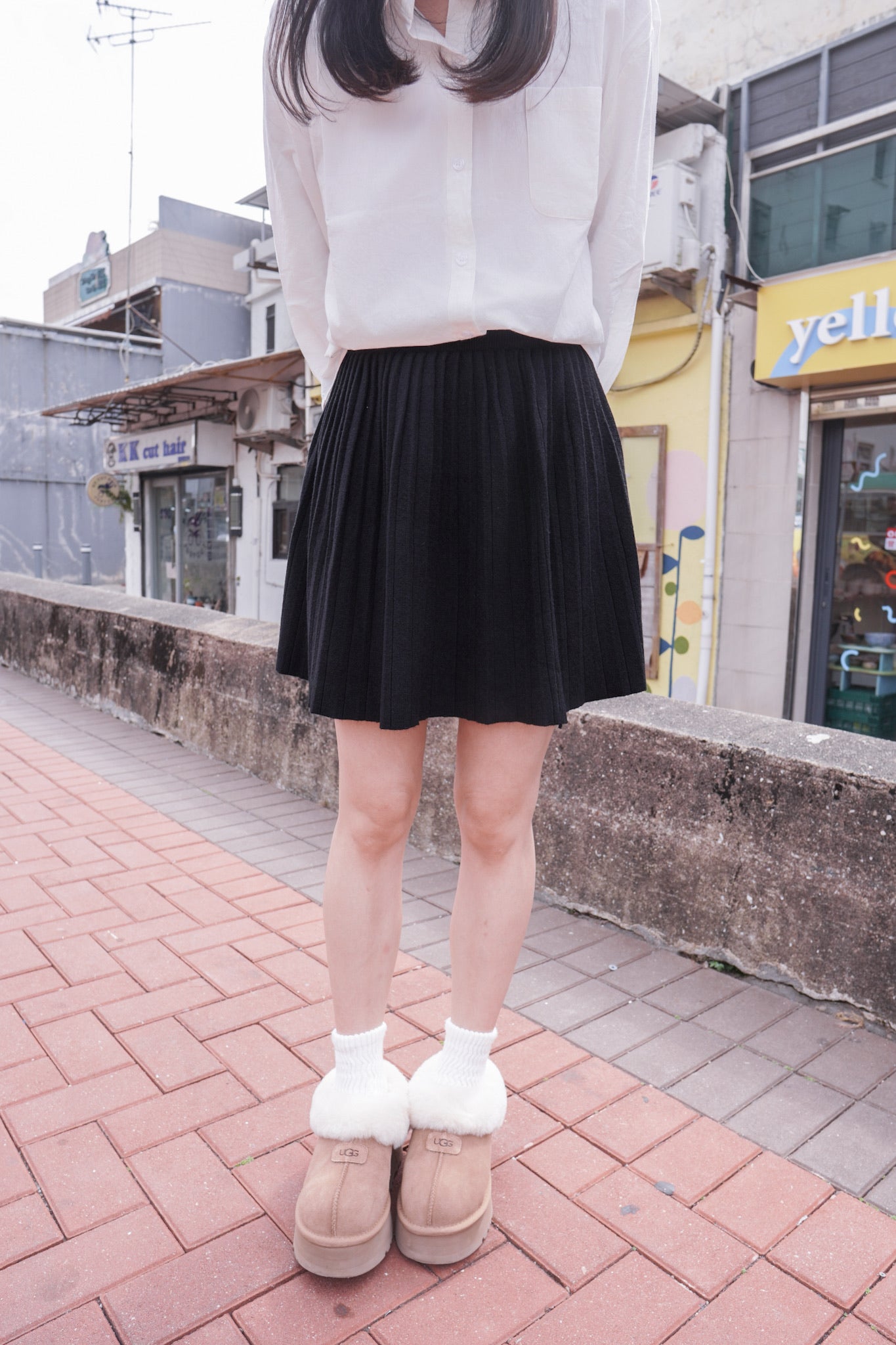 <現貨> 少見不會太短長度♡!!百褶針織半身短裙