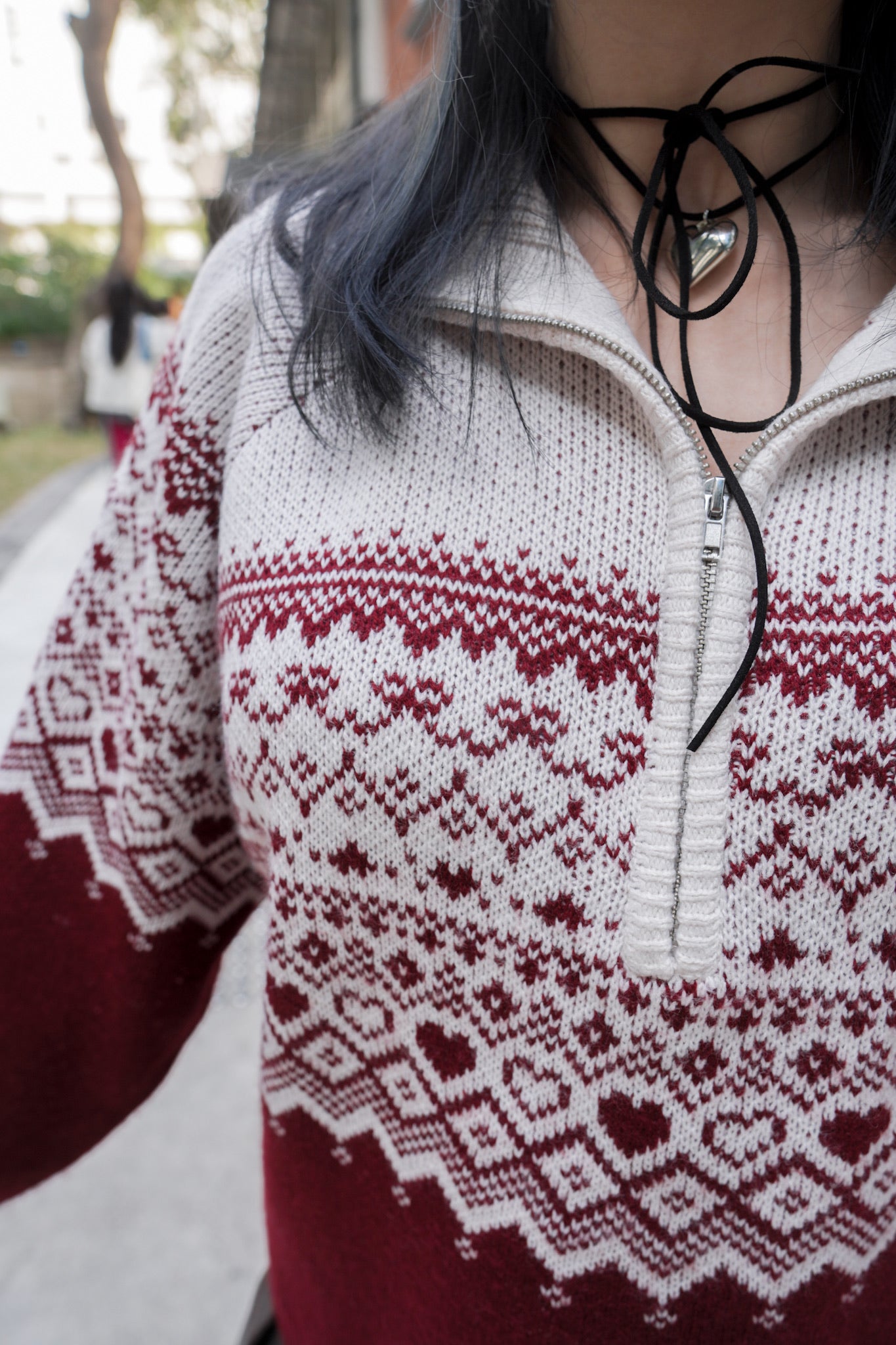 <現貨> 聖誕Party必入🎅🏻🌟北歐風半拉鍊針織長袖上衣