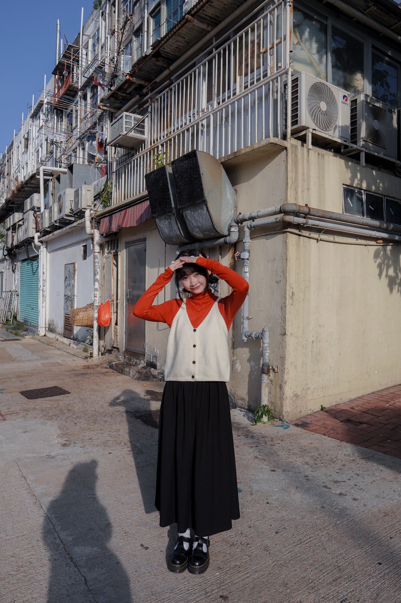 <現貨> 簡約針織v領鈕扣馬甲背心｜兩色入