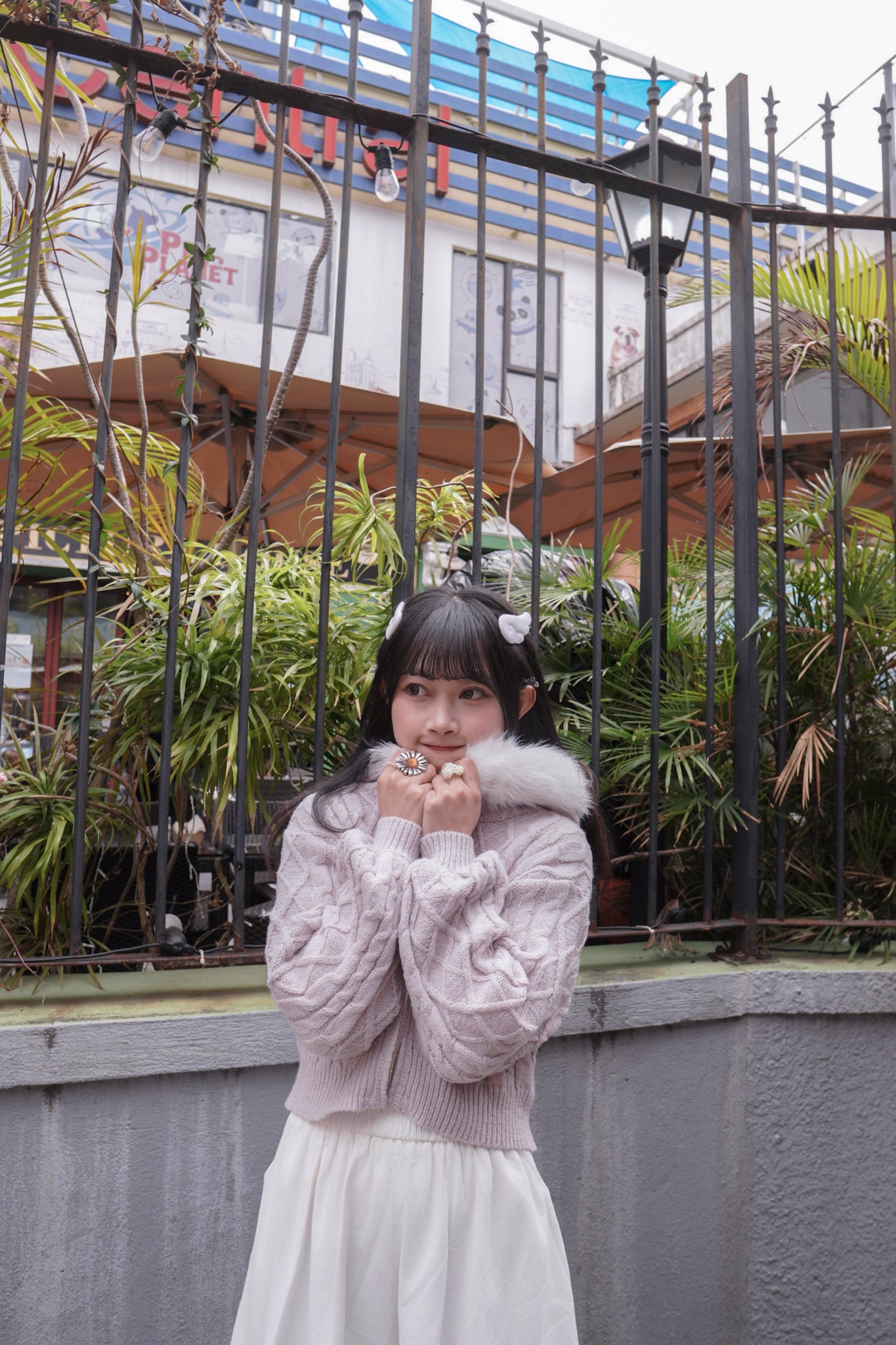 <現貨> 毛絨連帽麻花針織保暖外套 | 五色入