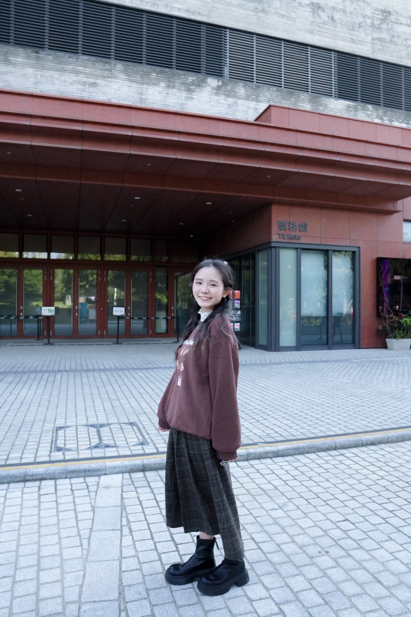 <預訂> 自家製 羊毛百褶格紋半身長裙｜兩色入