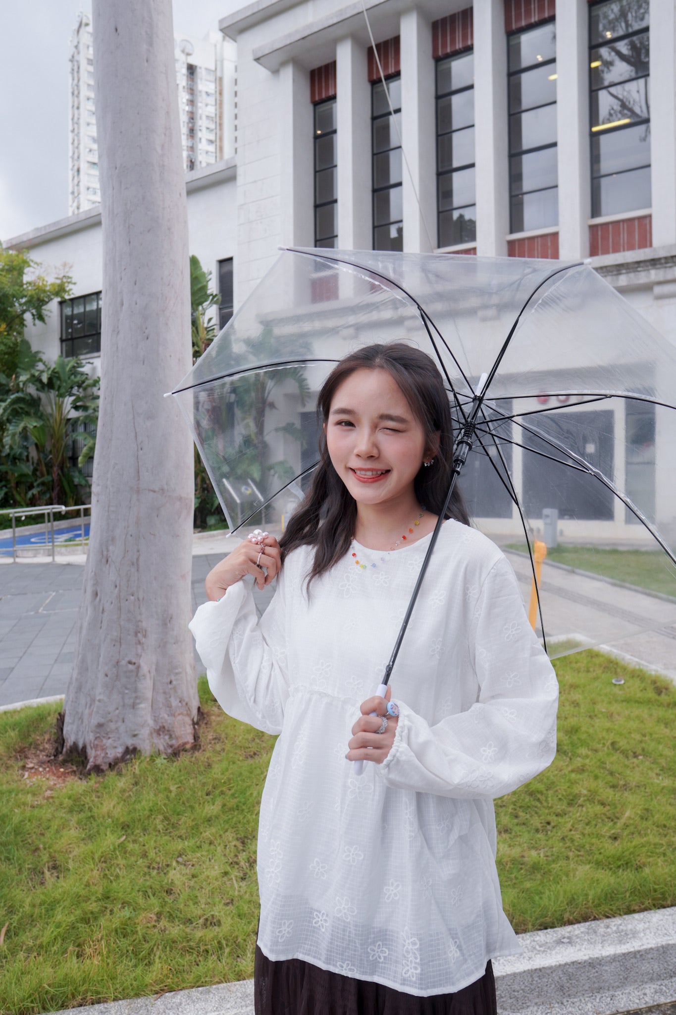 <現貨> 獨家款 泰國人手製作! 格紋小花卉泡泡袖上衣｜兩色入