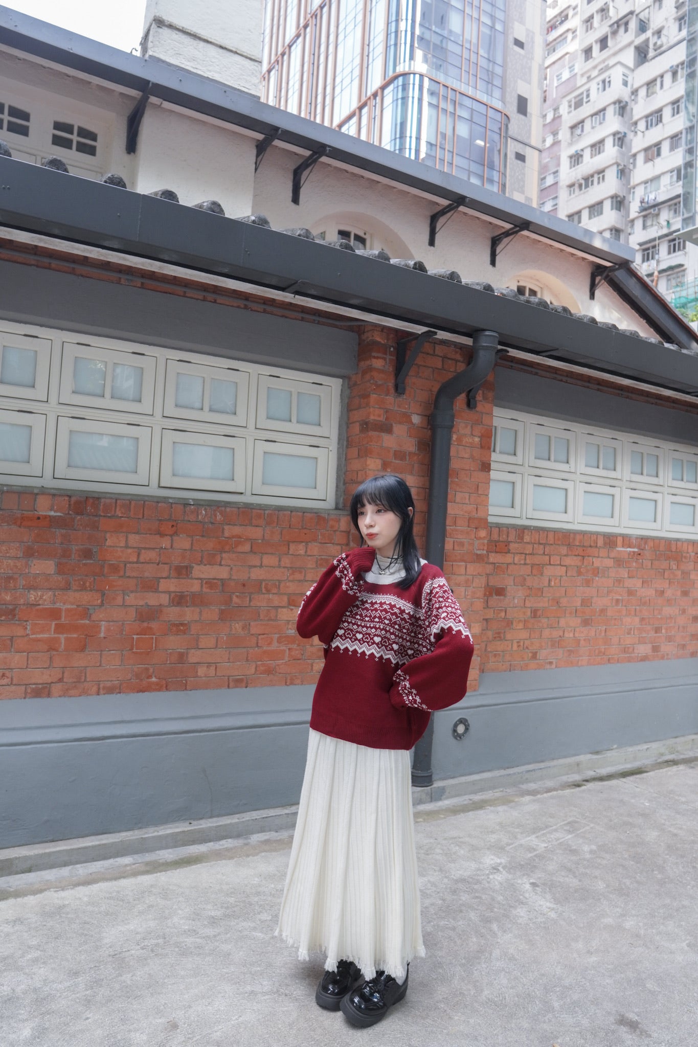 <預訂> 自家製 褶皺透明Ruffle邊立體花花高領內搭打底上衣｜兩色入