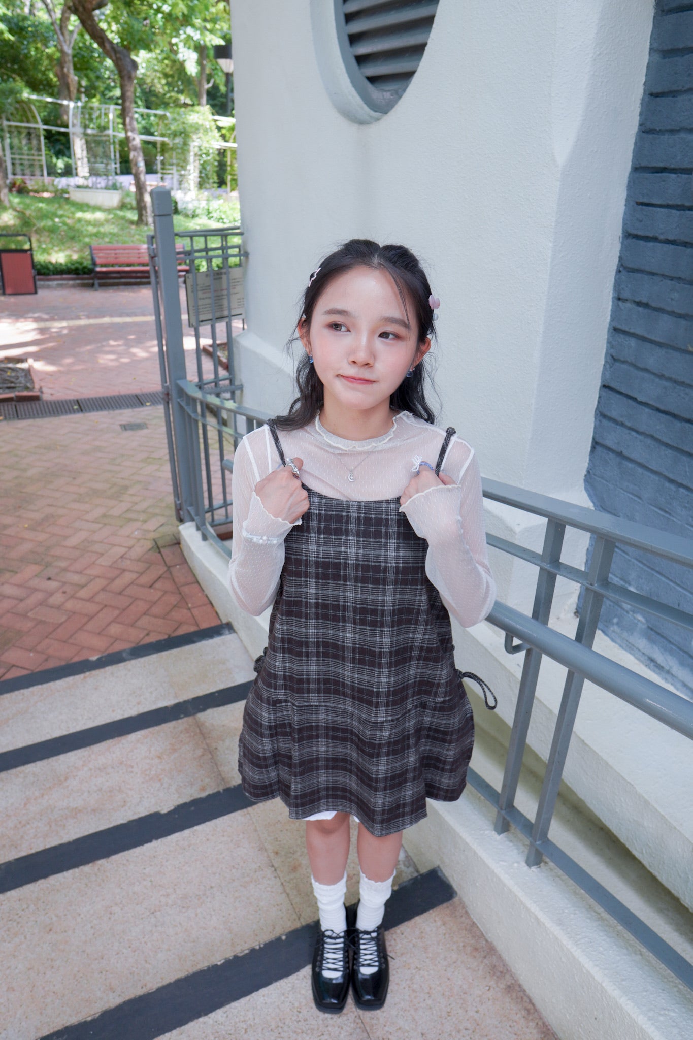 <現貨> 自家製 高腰荷葉邊三層蛋糕短裙