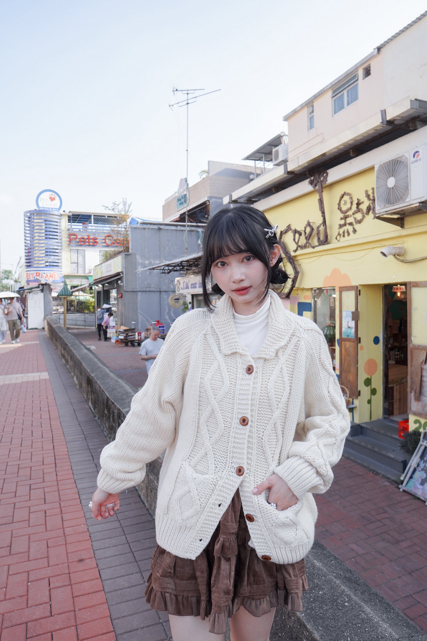 <現貨> 學園風UP♡ 粗針織麻花外套