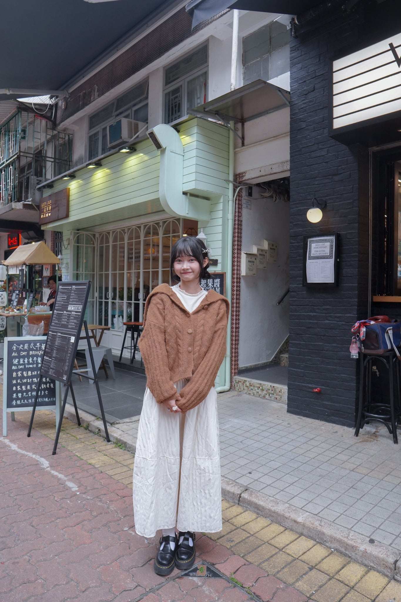 <現貨> 學院風大反領麻花開胸針織外套｜兩色入